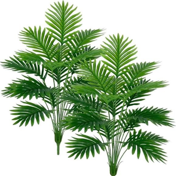 Artificial Plants Palm Leaves Faux Fake Tropical Large Palm Tree Leaves(2) - Picture 1 of 7